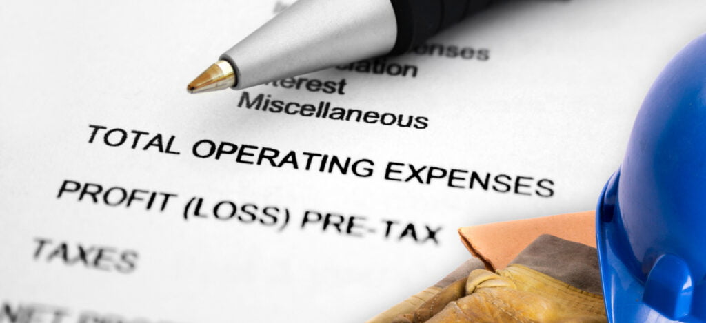 Construction Company Owner Checking Profit Margins Report