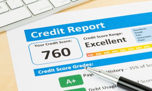 image of a credit report used for business financial consulting